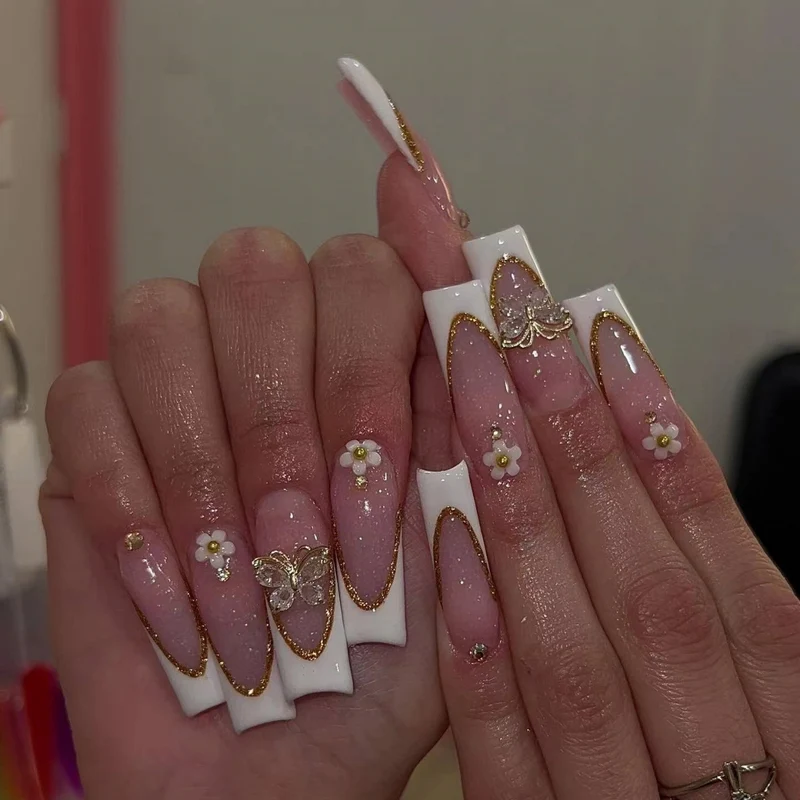 Ornate Decorative Acrylic Press-On Nails Stornfield
