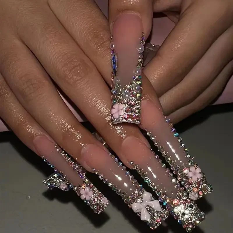 Ornate Decorative Acrylic Press-On Nails Stornfield