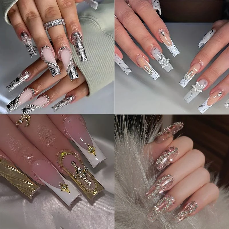 Ornate Decorative Acrylic Nail Enhancements Stornfield