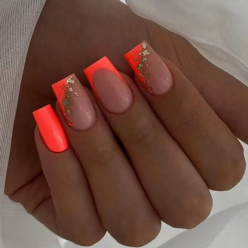 Neon Square-Shaped Acrylic Nail Enhancements Stornfield