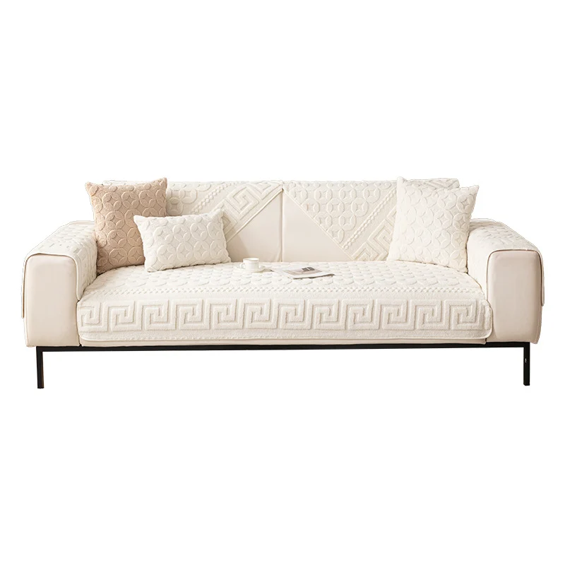 Fleece sofa cushion, non-slip