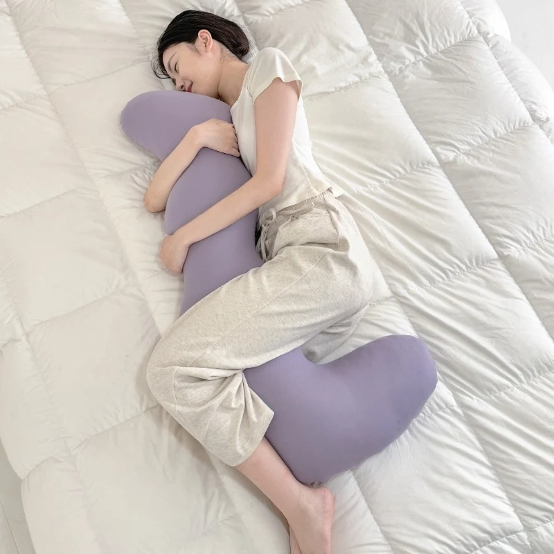 Side sleeper pillow made of cotton, 115 × 48 cm