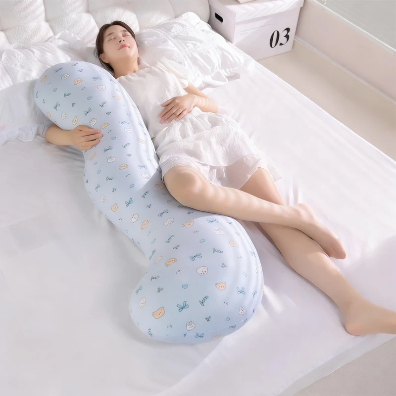 Side sleeper pillow made of cotton, 115 × 48 cm
