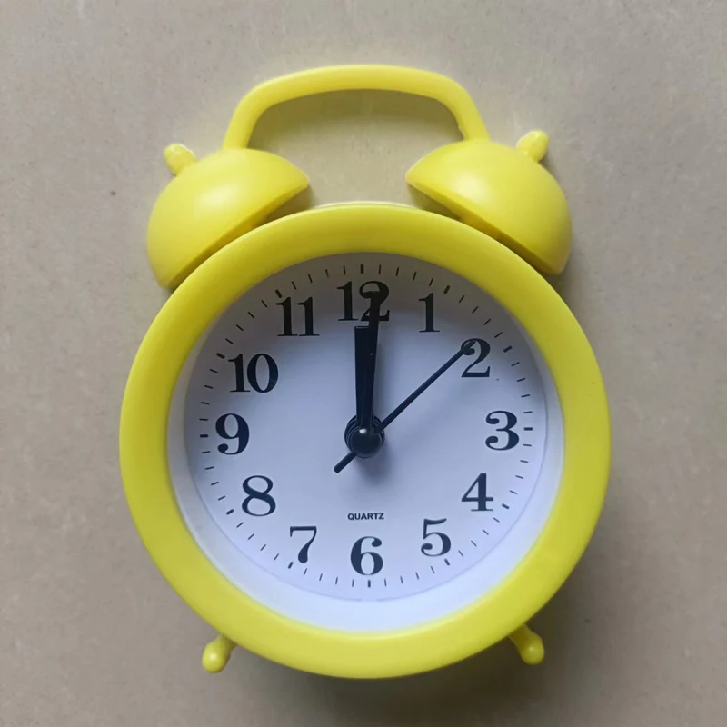 Alarm clock with hands and digital display, 4 cm thickness