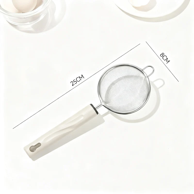 Kitchen strainer and kitchen helper set made of stainless steel