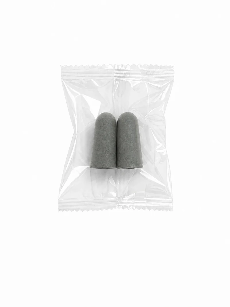 Foam ear plugs, spherical shape, 25×12 mm