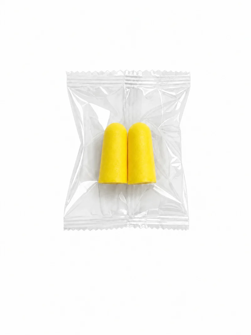 Foam ear plugs, spherical shape, 25×12 mm