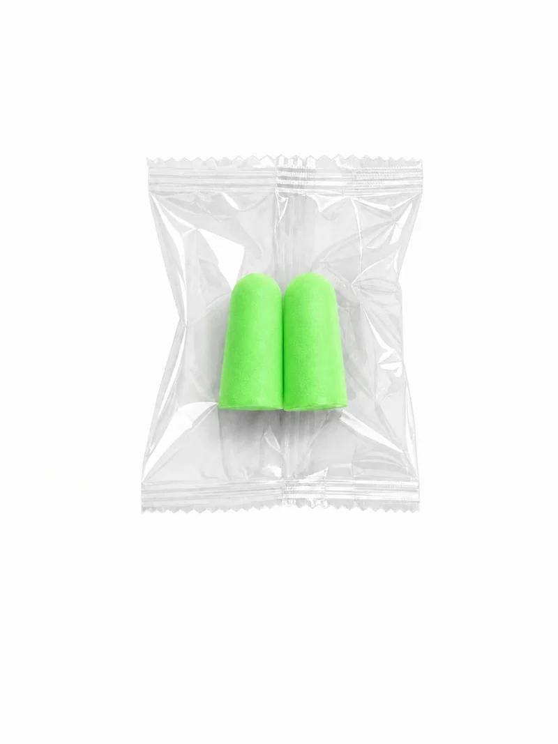 Foam ear plugs, spherical shape, 25×12 mm