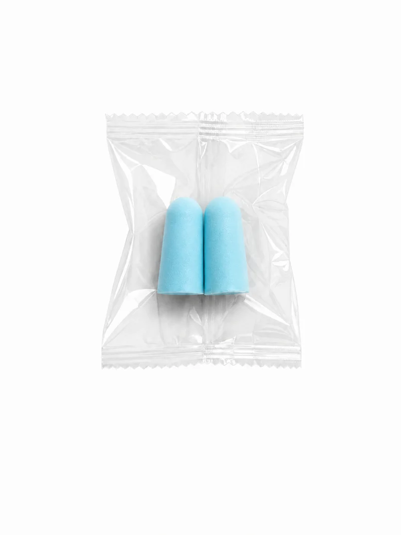 Foam ear plugs, spherical shape, 25×12 mm