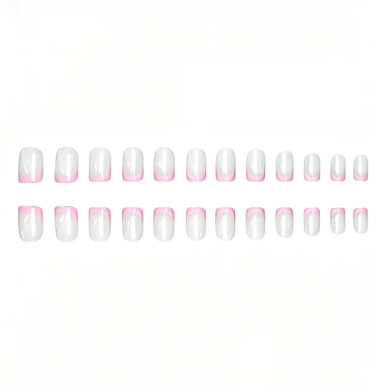 Elegante Ombre French Tip Nagel Set Karnz