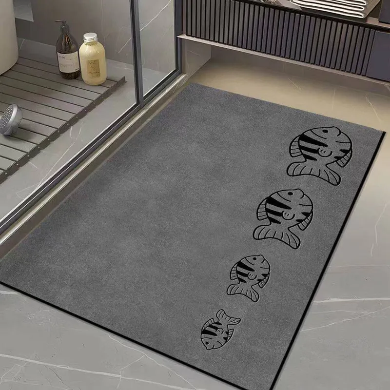 Fish Pattern Non-Slip Bath Mat