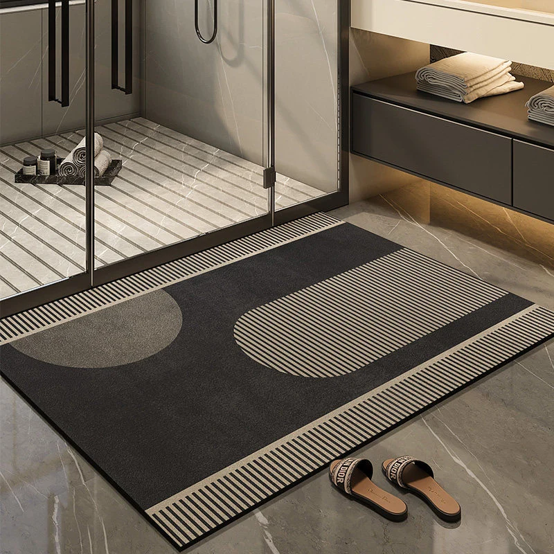 Elegant Flower Print Bath Mat