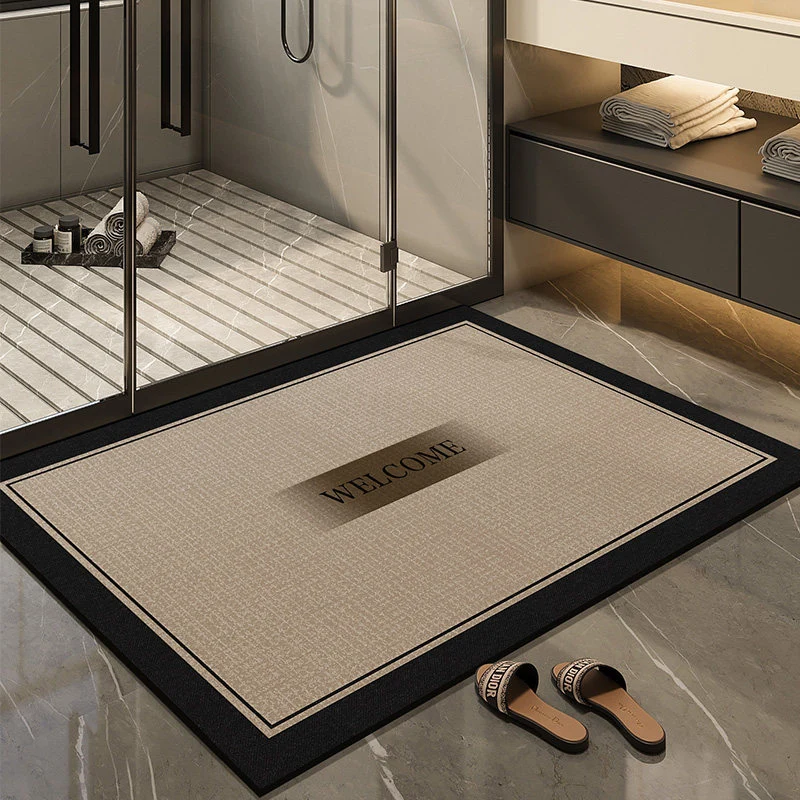 Elegant Flower Print Bath Mat