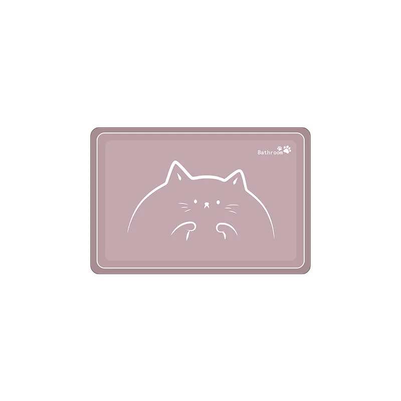 Cute Cat-Themed Bathroom Mat