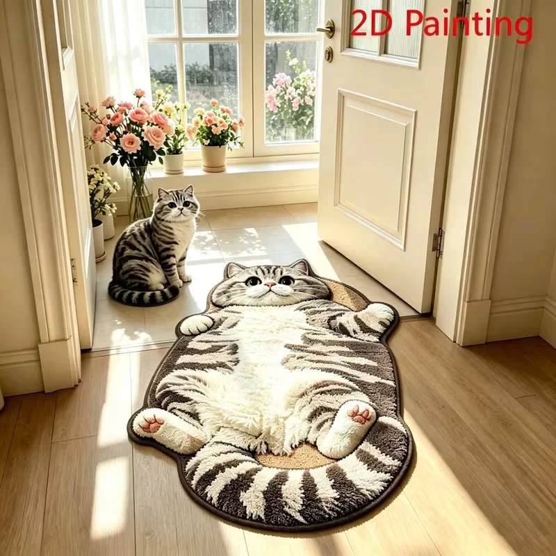 Cute Cat-Shaped Bath Mat