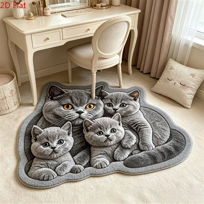 Cute Cat-Shaped Bath Mat