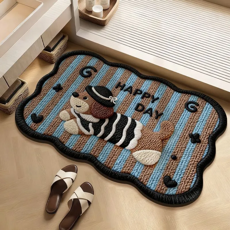Cute Bunny-Themed Bath Mat