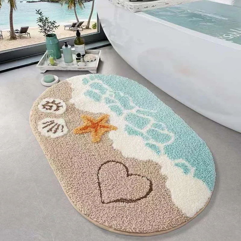 Abstract Wave Pattern Bath Rug