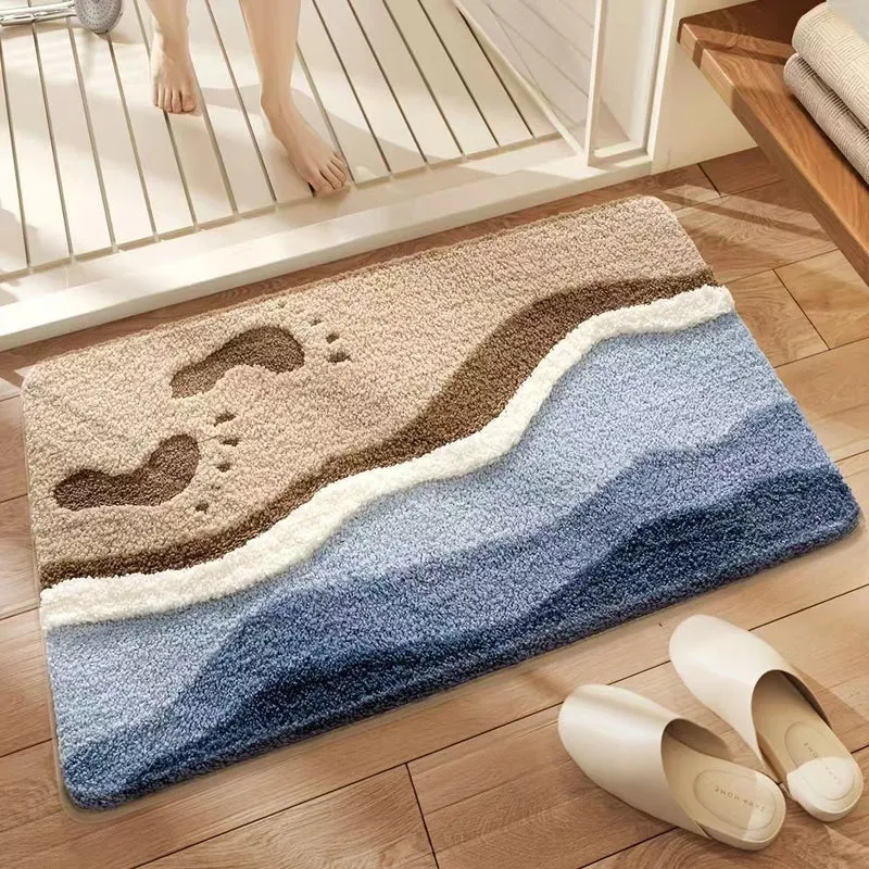 Abstract Wave Pattern Bath Rug