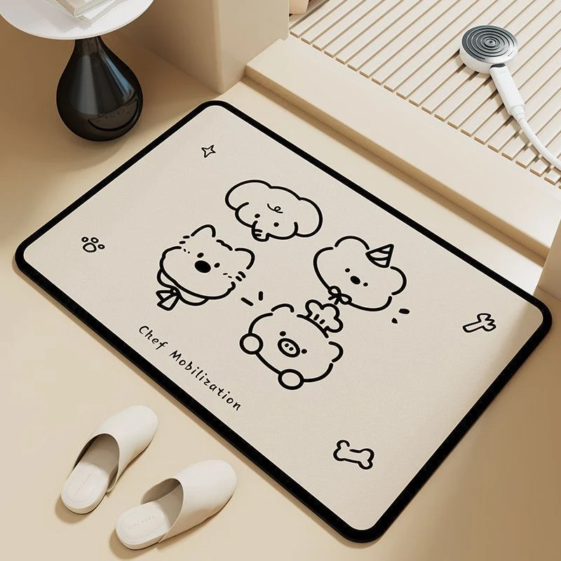 3D Butterfly Pattern Bath Mat