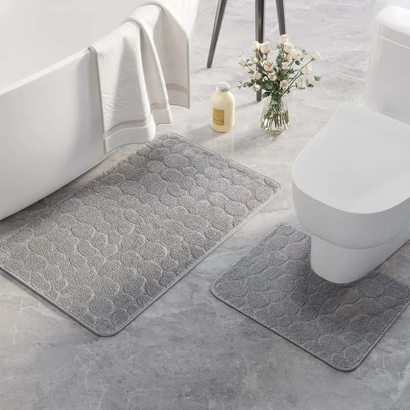 Soft Textured Bath Mat Set