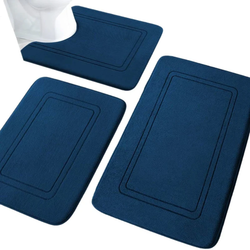 Soft Plush Bathroom Mat Set