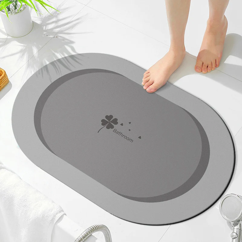 Soft Microfiber Bath Mat with Anti-Slip Features