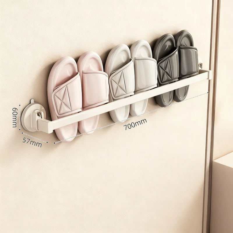 Wall-mounted slipper rack made of space aluminum
