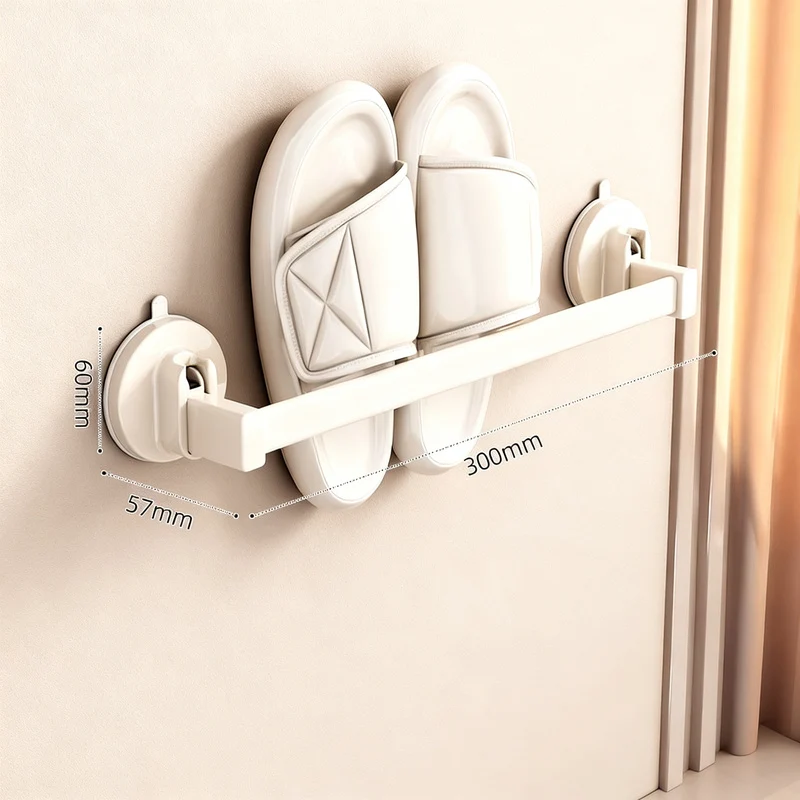 Wall-mounted slipper rack made of space aluminum