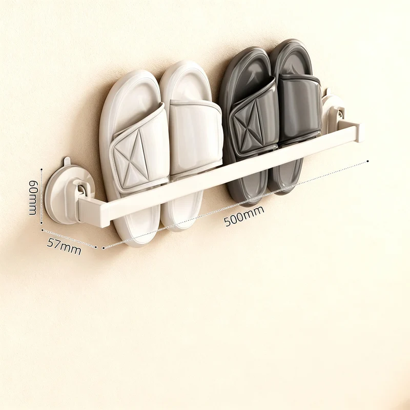 Wall-mounted slipper rack made of space aluminum