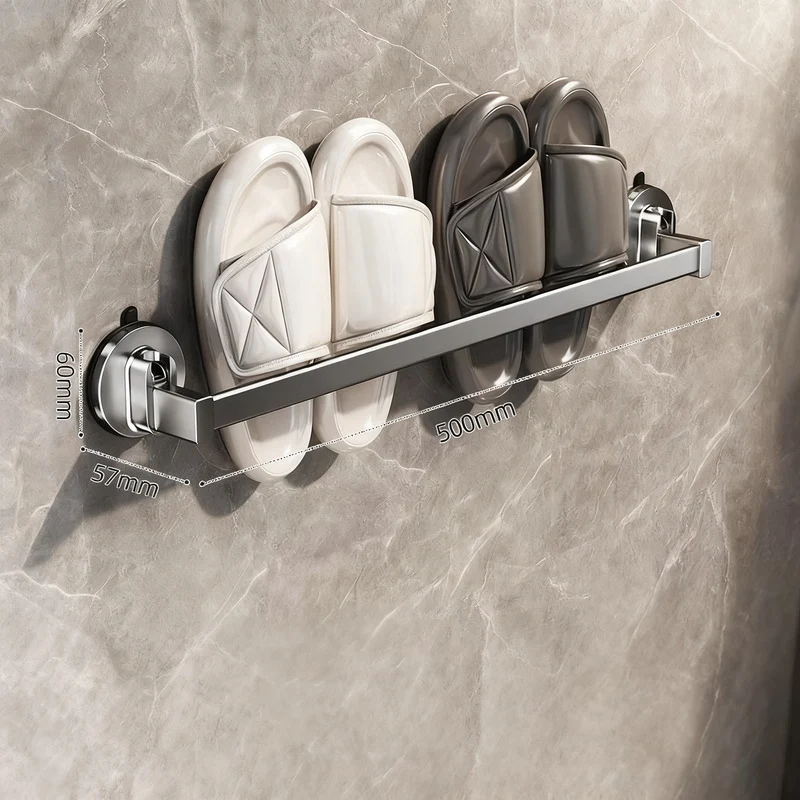 Wall-mounted slipper rack made of space aluminum