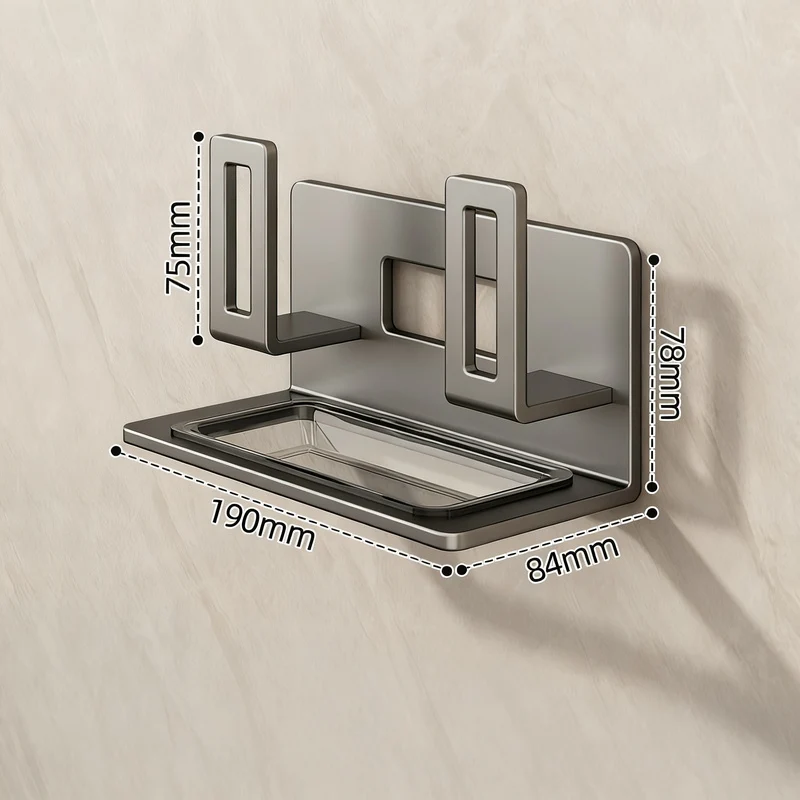 Wall-mounted kitchen shelf made of carbon steel