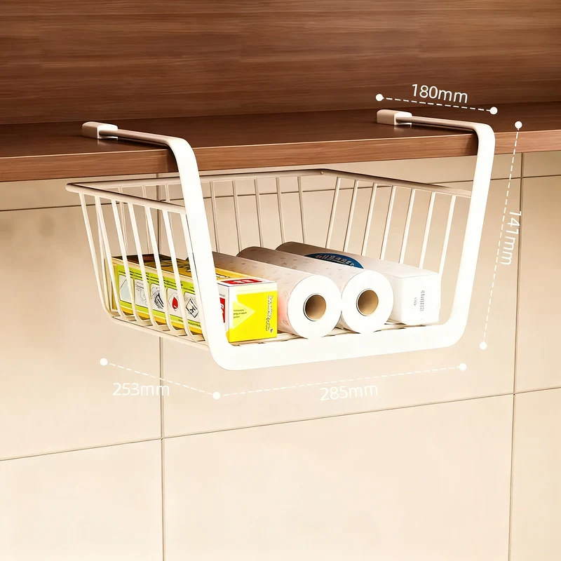 Wall-mounted kitchen shelf made of carbon steel