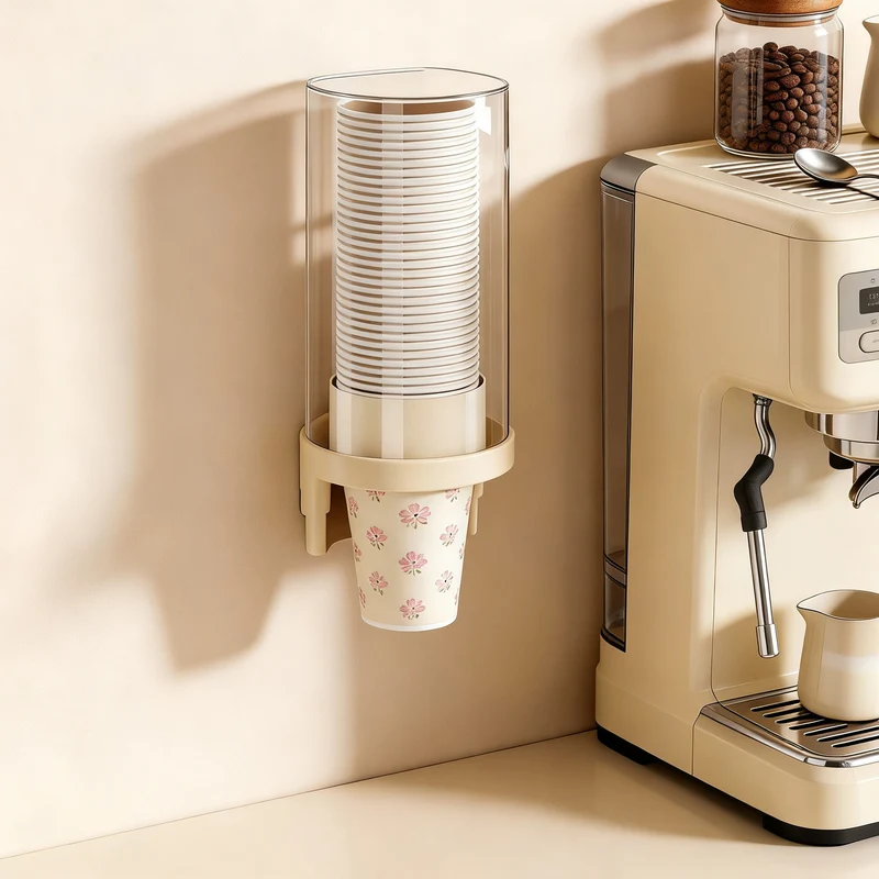 Wall-mounted cup holder, single and double