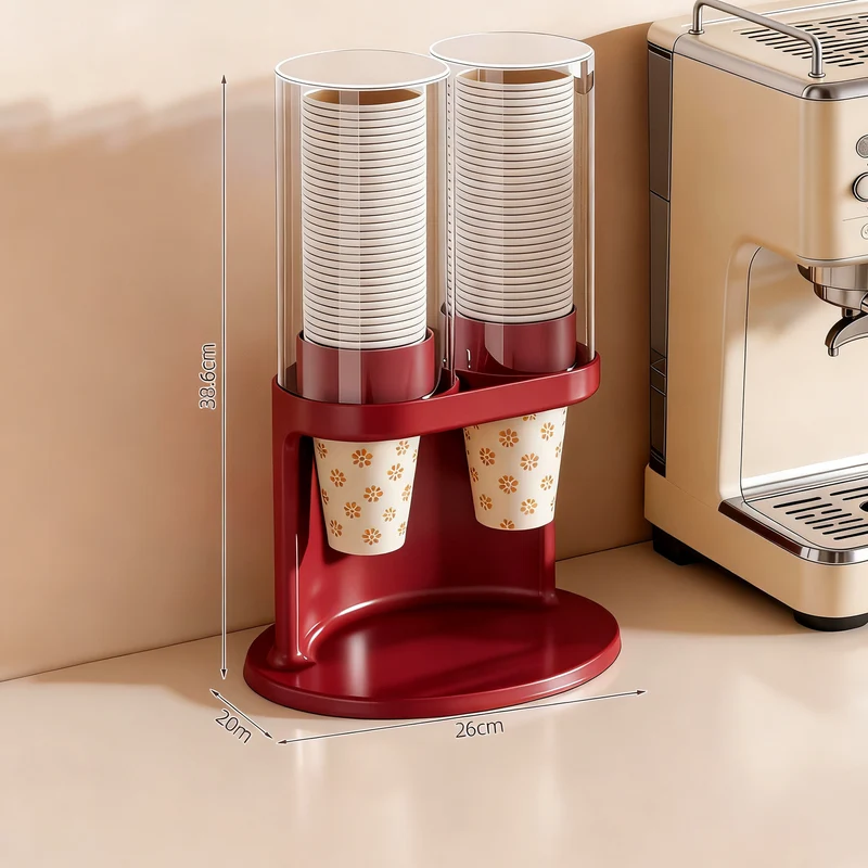 Wall-mounted cup holder, single and double
