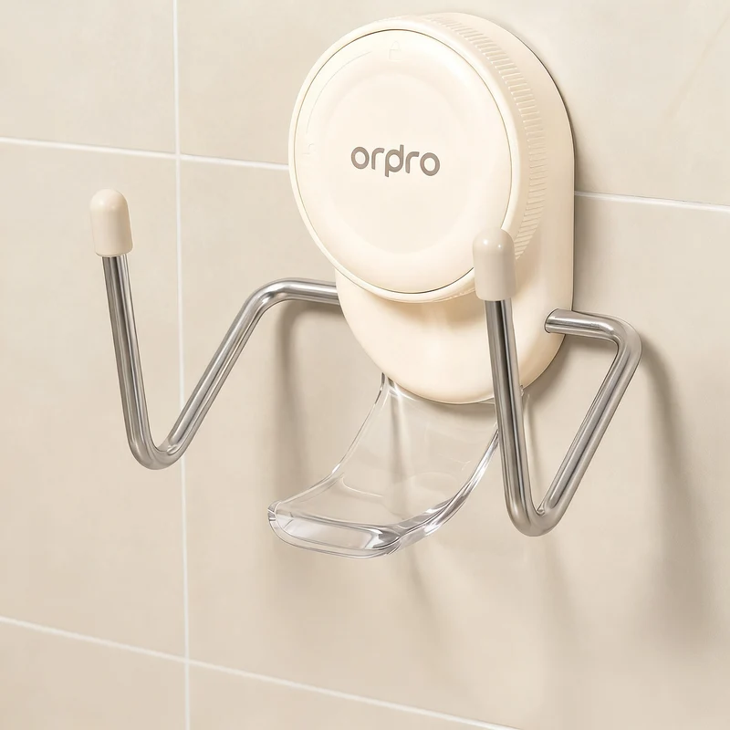 Wall-mounted pot lid and cutting board holder with suction cup