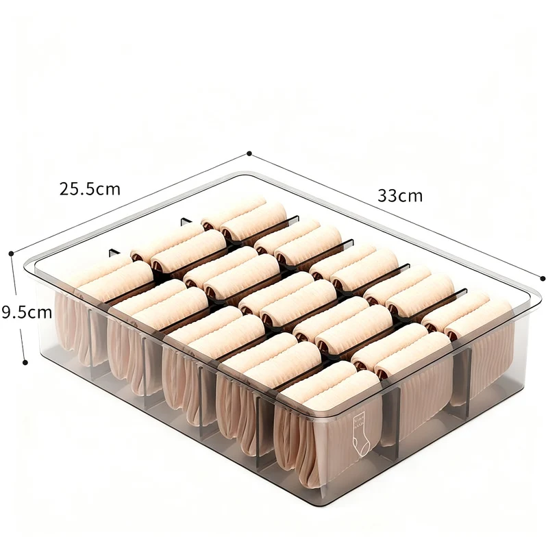 Lingerie organizer with compartments, 3-piece