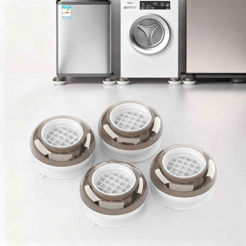 Wedge supports for washing machines with suction cups