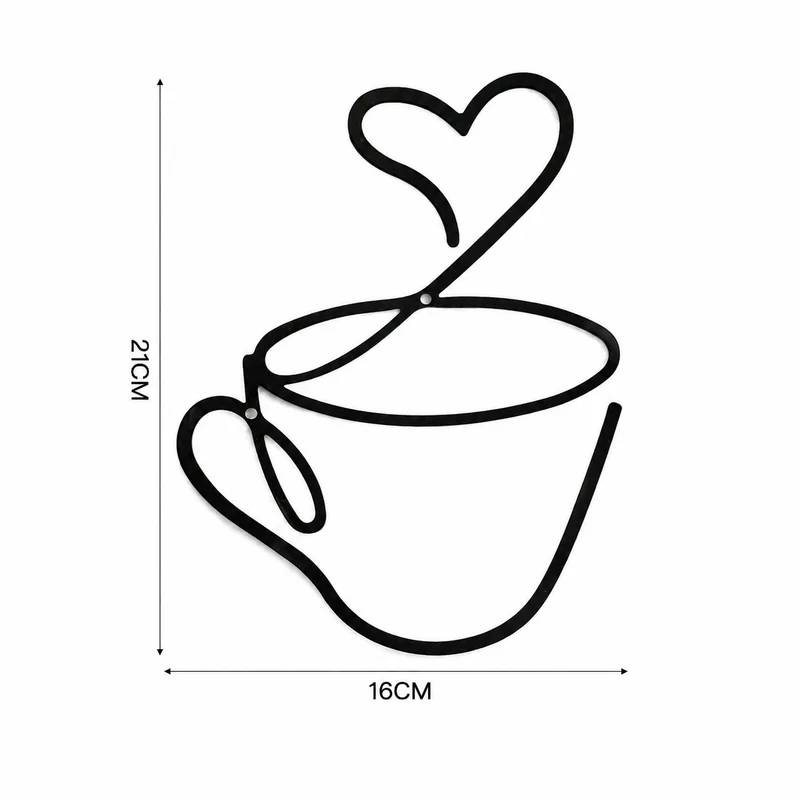 Künstlerische Kaffeetassen Wanddekoration