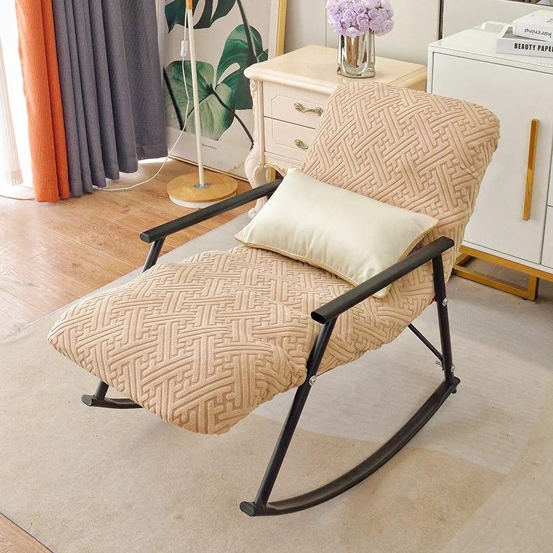 Elastic lounge chair cover, solid color, single seat