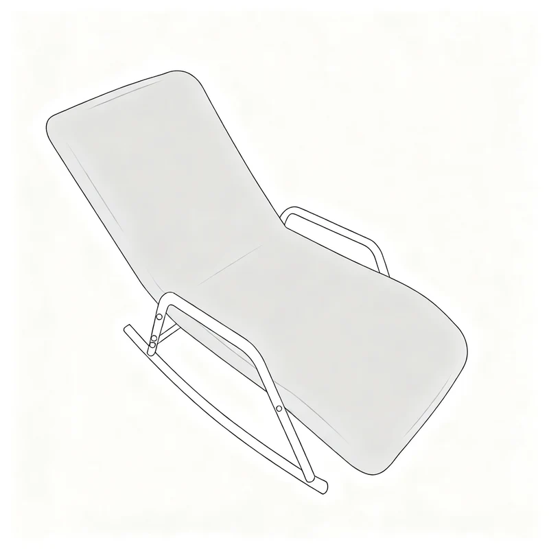Elastic lounge chair cover, solid color, single seat