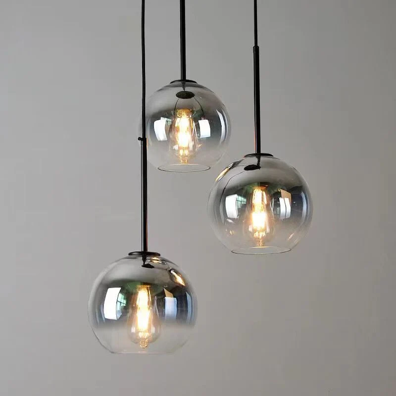 LED pendant light in industrial style, height adjustable