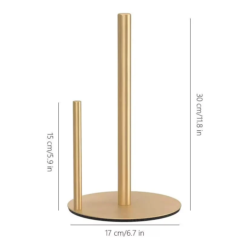 Stainless steel kitchen roll holder