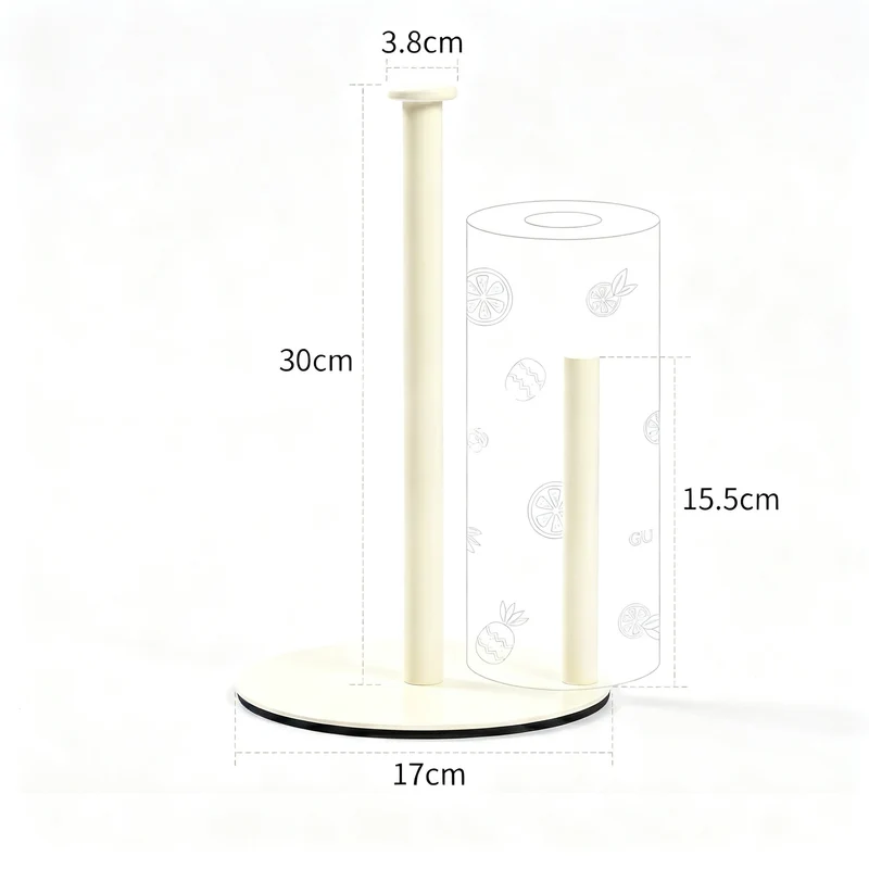 Stainless steel kitchen roll holder