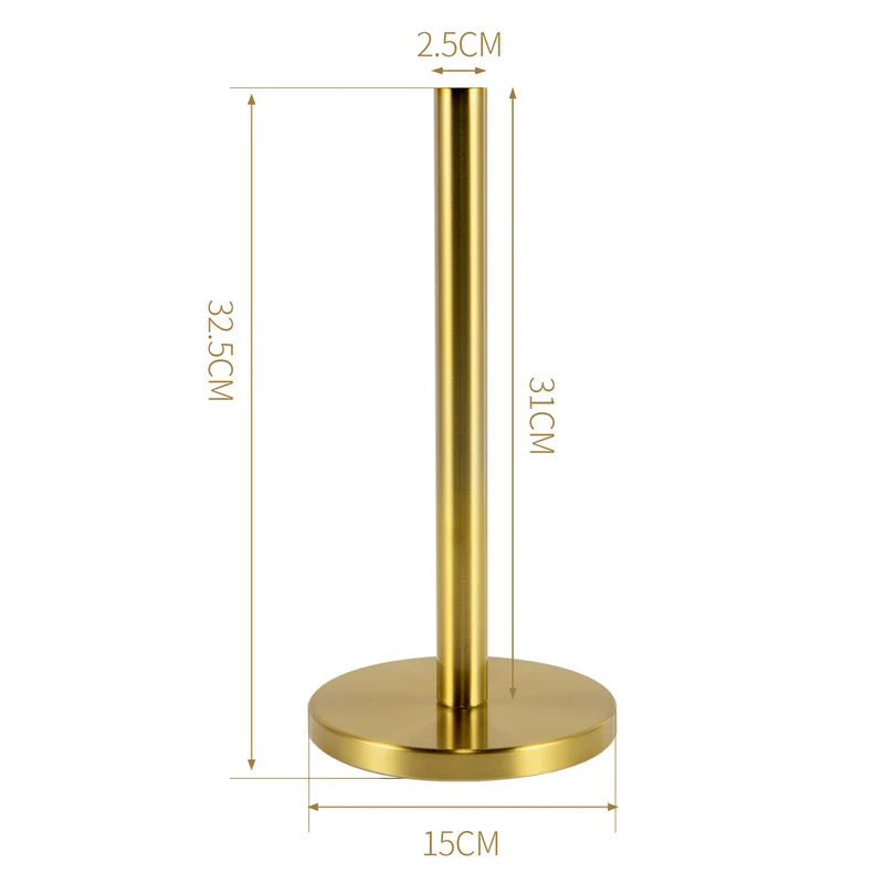 Stainless steel kitchen roll holder