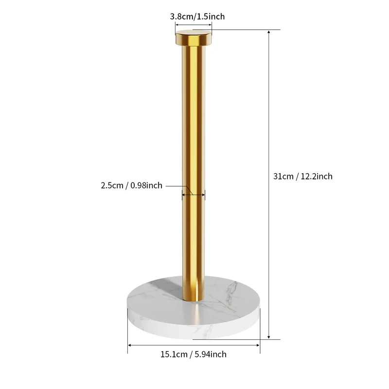 Stainless steel kitchen roll holder