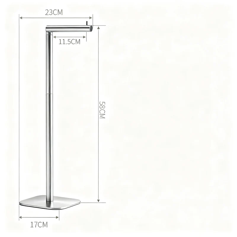Stainless steel kitchen roll holder