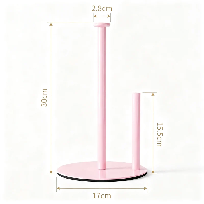 Stainless steel kitchen roll holder, double rod