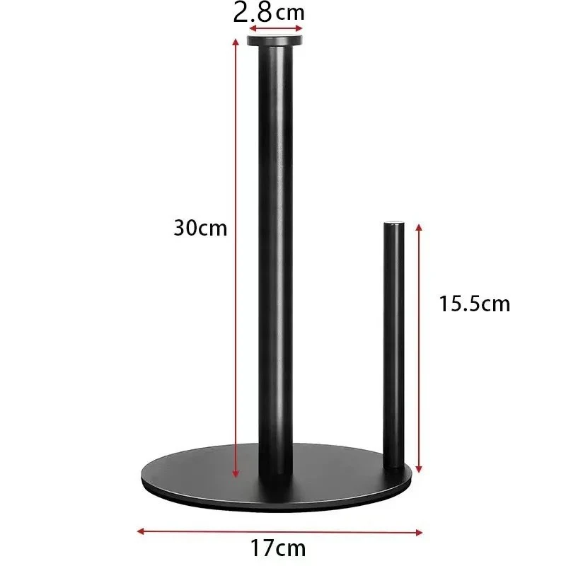 Stainless steel kitchen roll holder, double rod