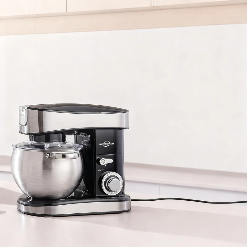 Kitchen machine 5 L, stainless steel, multiple plugs